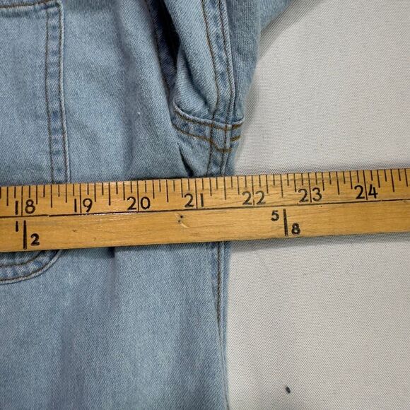 Gold Line Denim Shirt Men’s Medium Light Blue Embroidered 1996 Kamloops - Picture 5 of 6